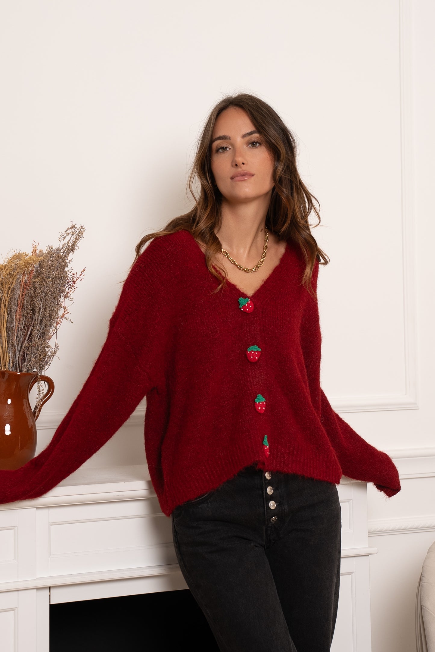 Cardigan Rouge strawberry