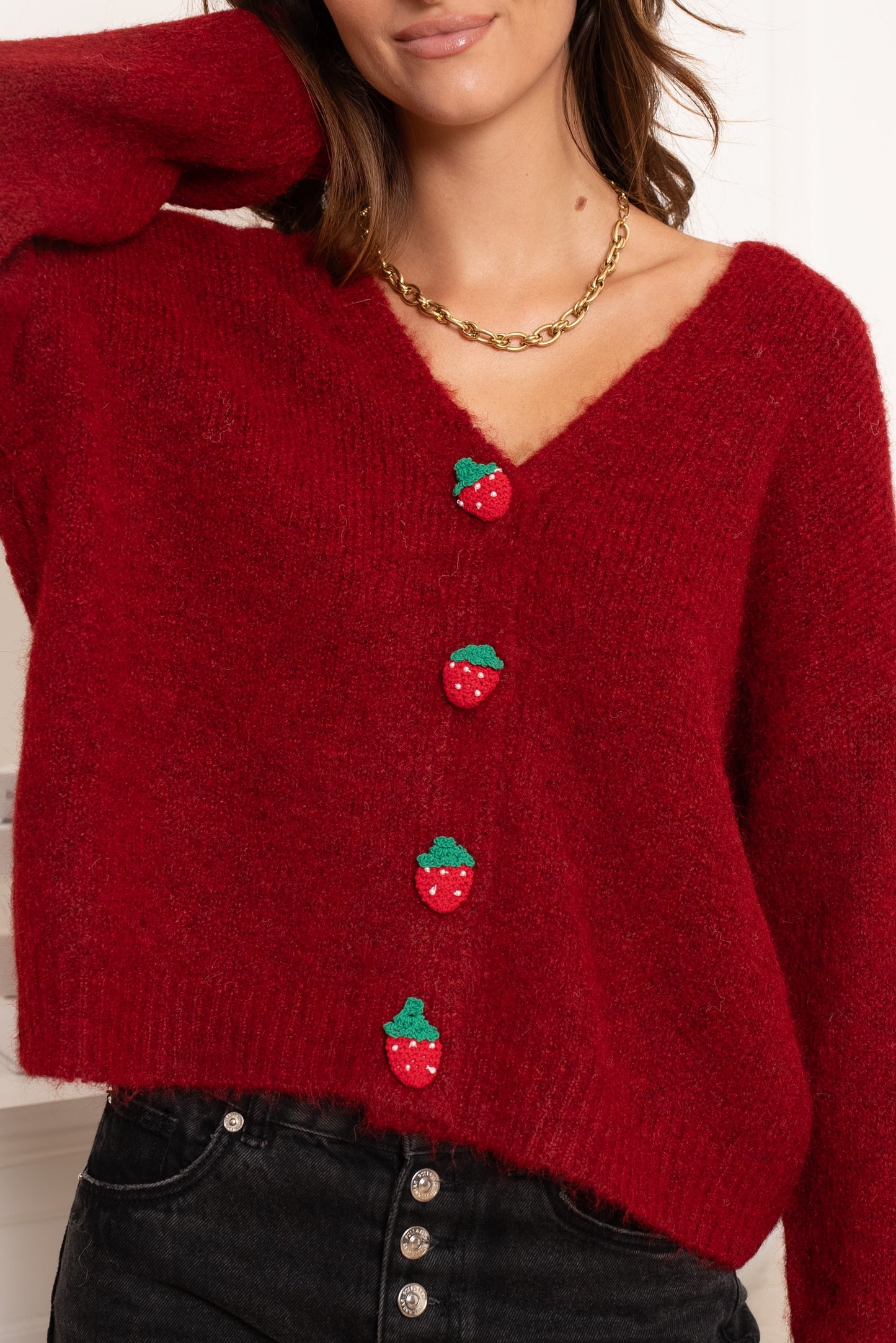 Cardigan Rouge strawberry