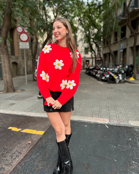 Jersey Flores Rouge