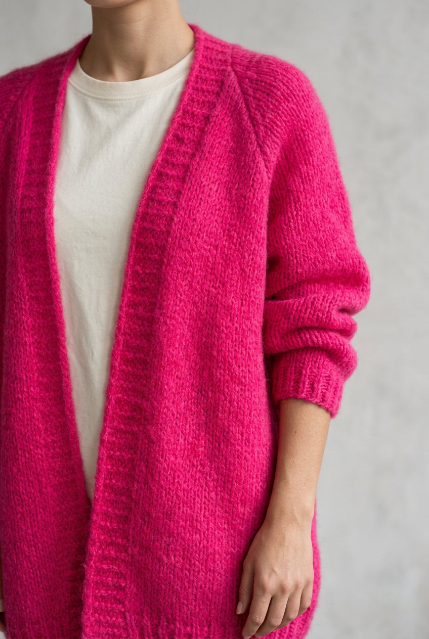 Cardigan Fucsia