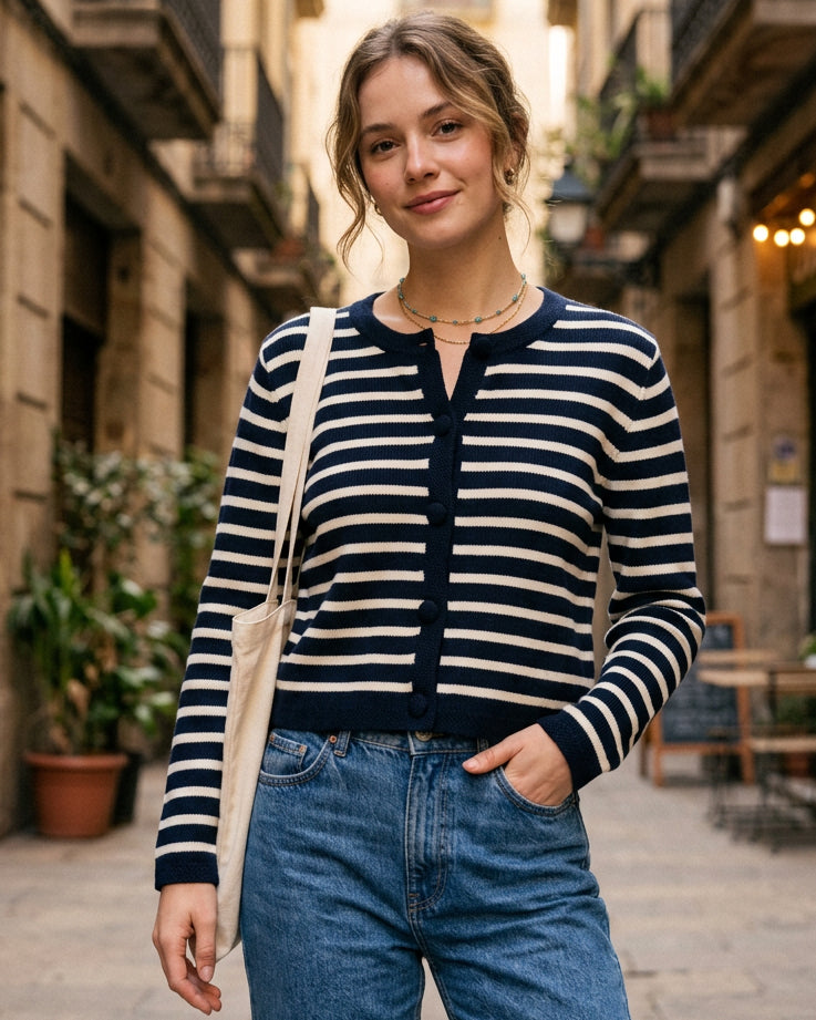 Cardigan Rayas