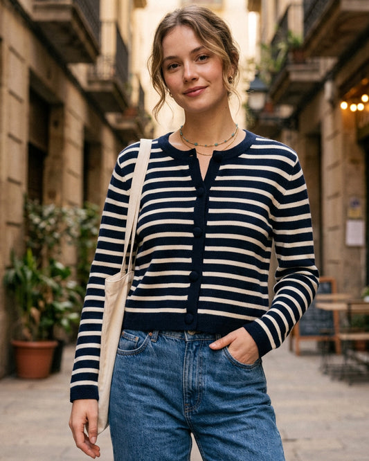 Cardigan Rayas