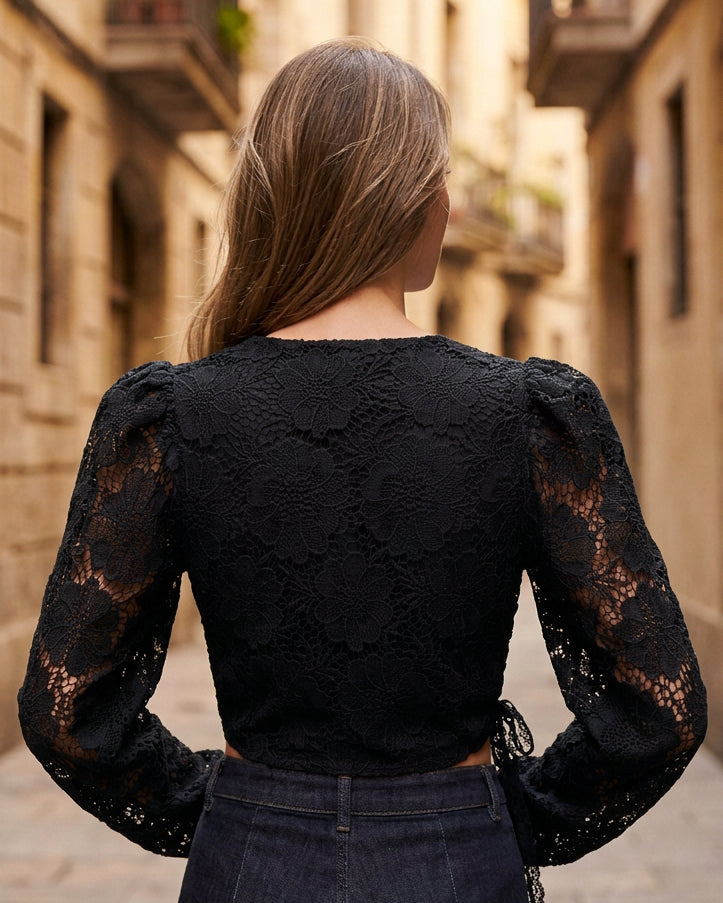 Blusa Encaje Black
