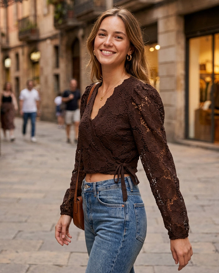Blusa Encaje Brownie