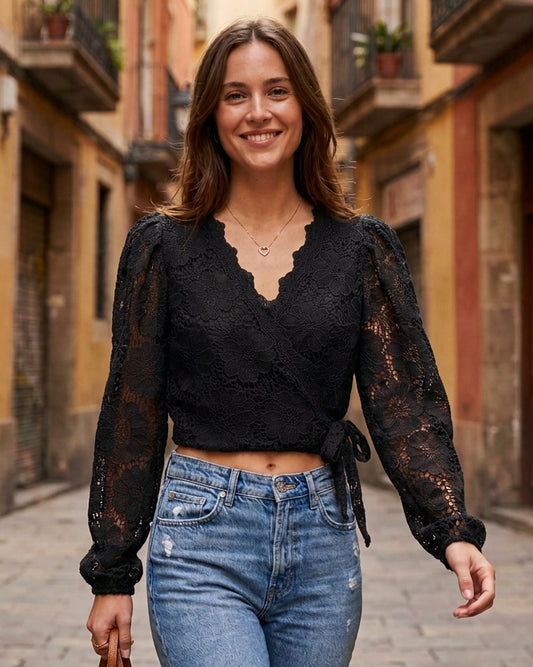 Blusa Encaje Black