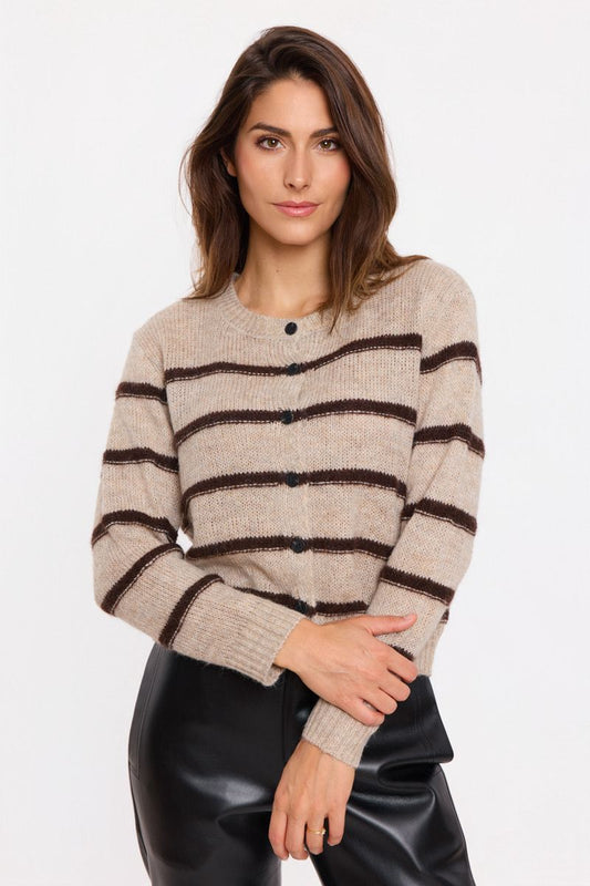 Cárdigan Chocolate Rayas