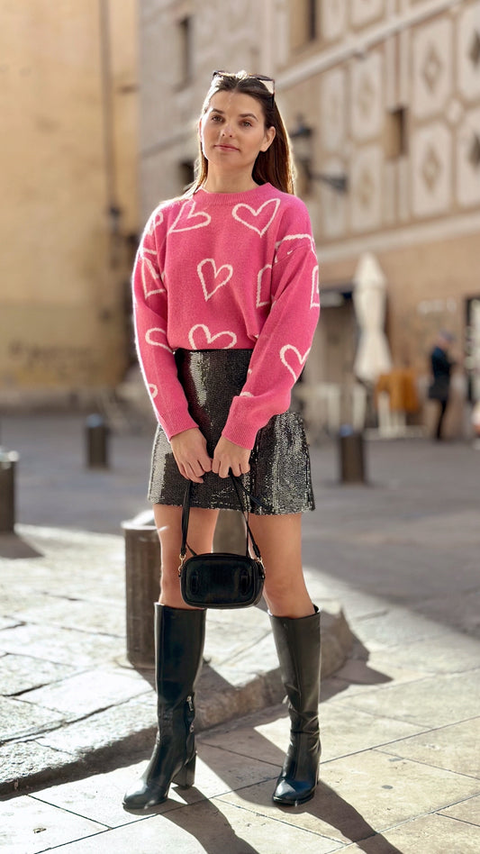 Jersey Corazones Fucsia